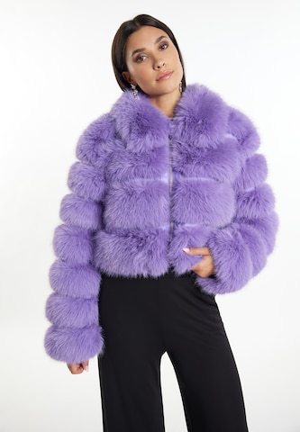 Veste d’hiver faina en violet : devant