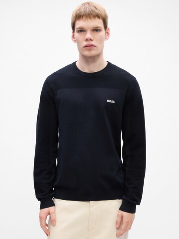 BOSS Pullover 'Momentum-X' in Blau: Vorderseite