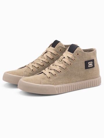 Ombre Sneakers hoog in Beige