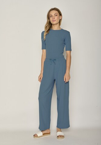 GREENBOMB Wide leg Trousers in Blue