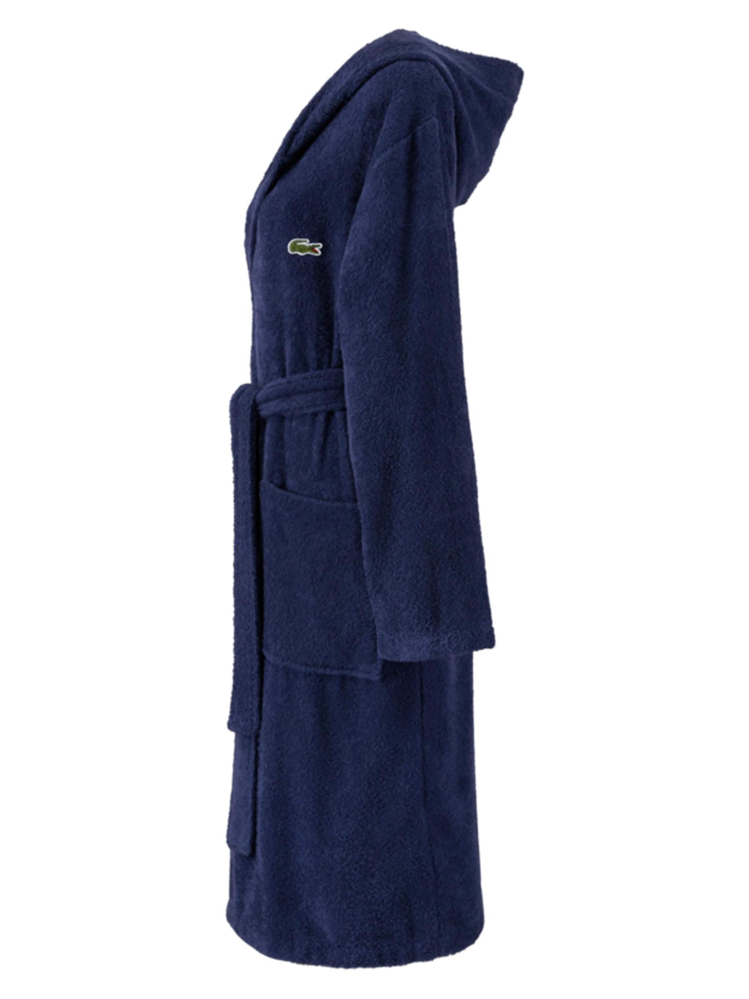 LACOSTE Long Bathrobe 'LOPEN' in Blue