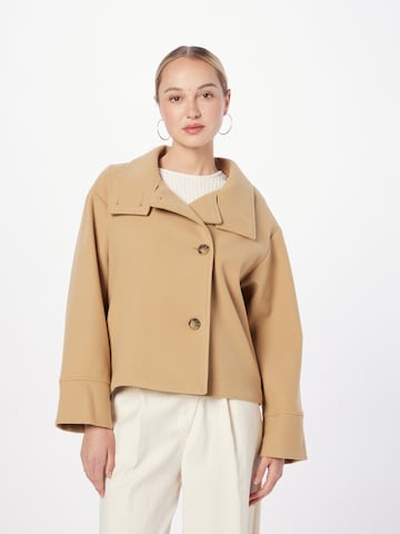 Gina Tricot Between-Season Jacket in Brown: front