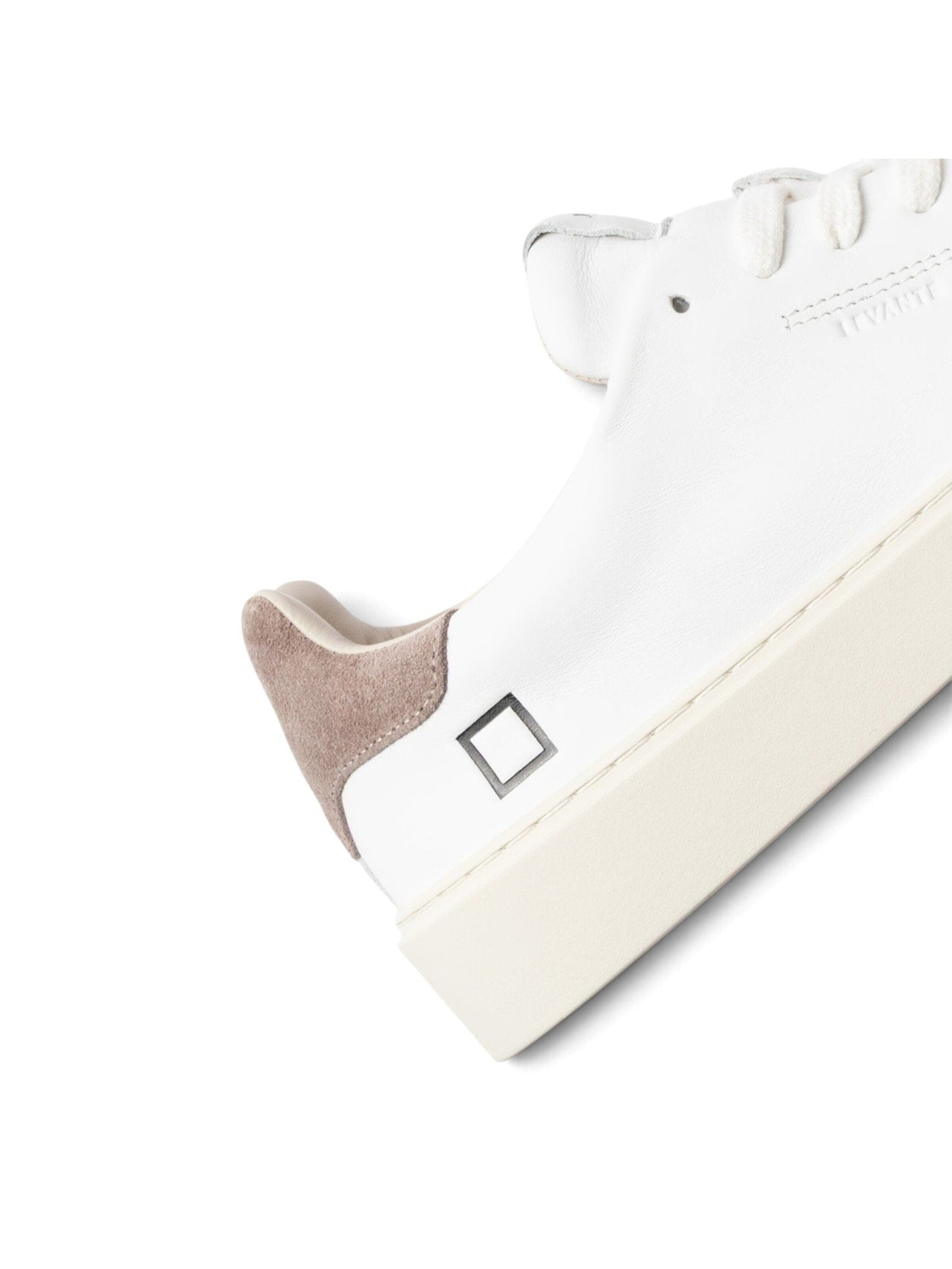 Sneaker bassa 'LEVANTE WHITE-TAUPE' di D.A.T.E in bianco