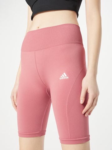 ADIDAS SPORTSWEAR Скинни Спортивные штаны в Ярко-розовый