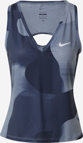 NIKE Sports Top 'VICTORY' in Blue: front