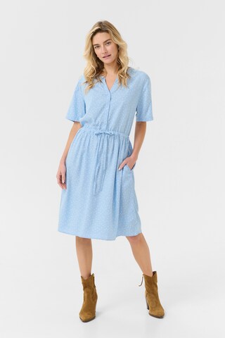 Cream Shirt dress in Blue