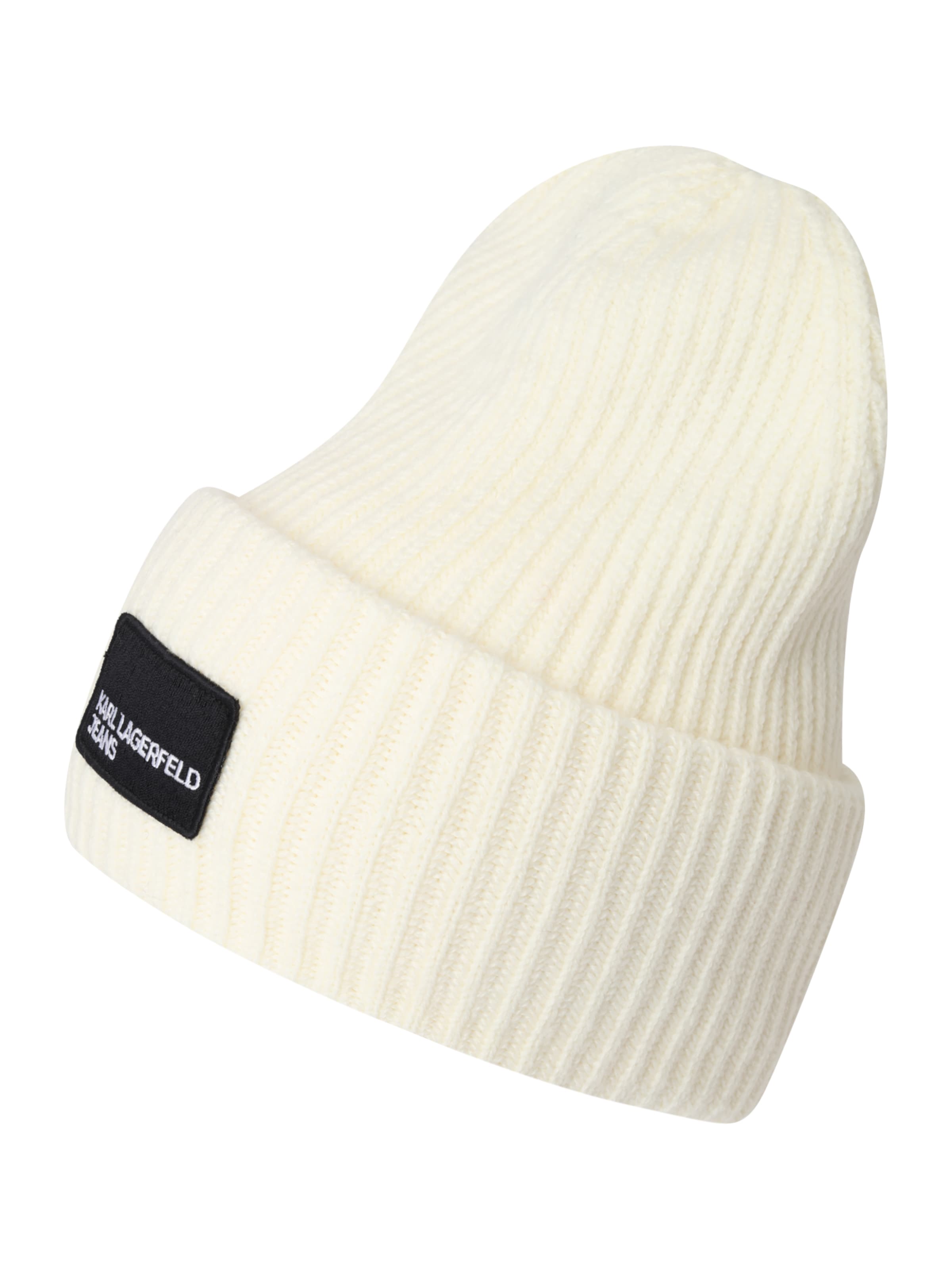 KARL LAGERFELD JEANS Čepice – bílá: přední strana