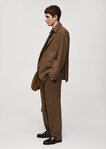 MANGO MAN Regular fit Suit Jacket 'Panarea' in Brown