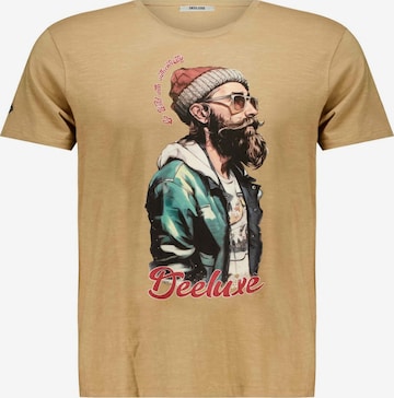 T-Shirt 'Hipster' Deeluxe en beige : devant
