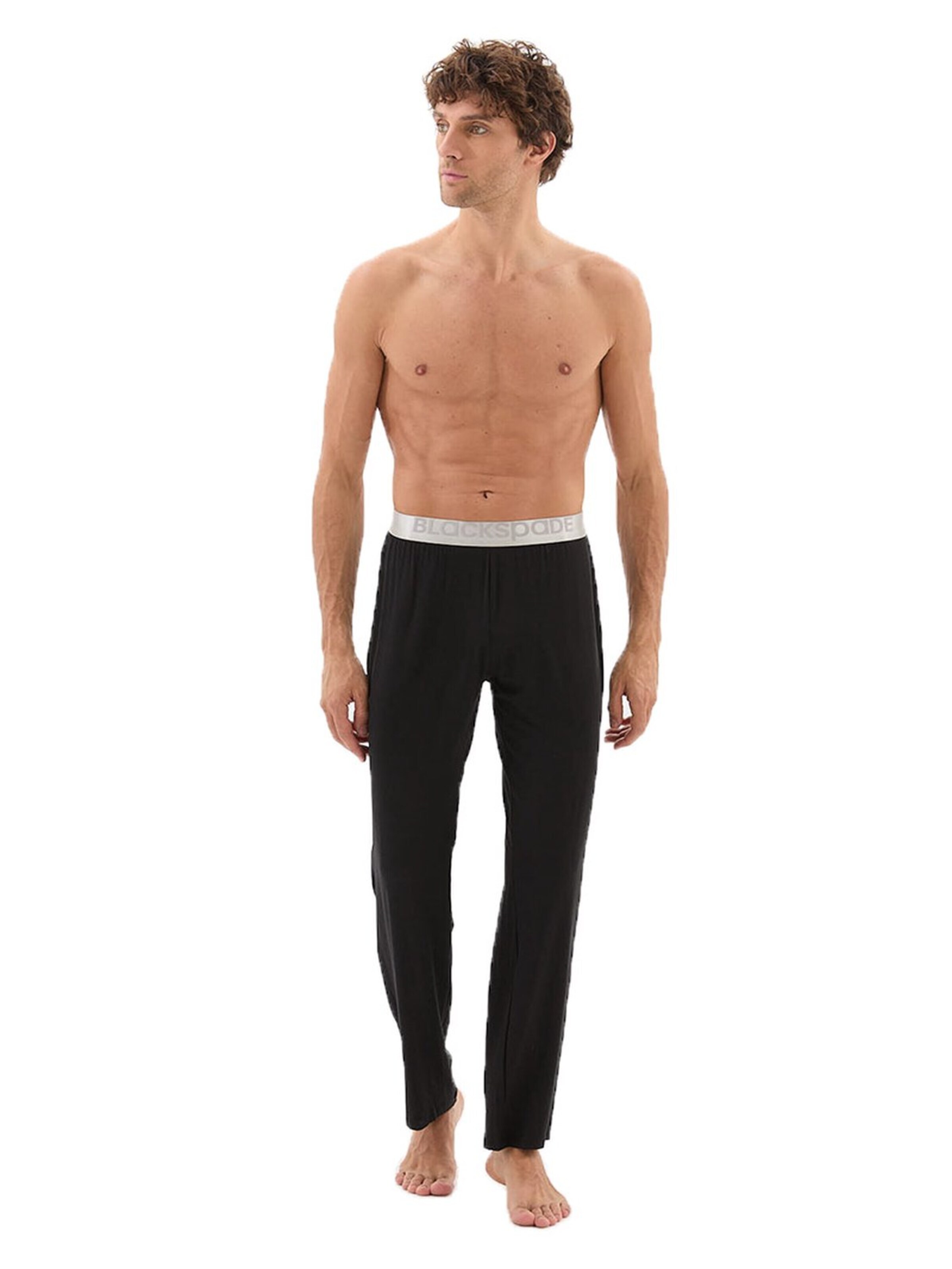 Blackspade Pajama Pants in Black: front