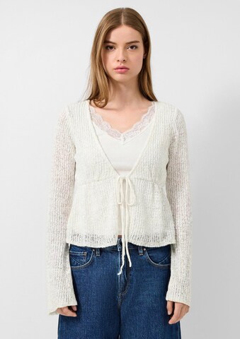 T-shirt QS en beige : devant