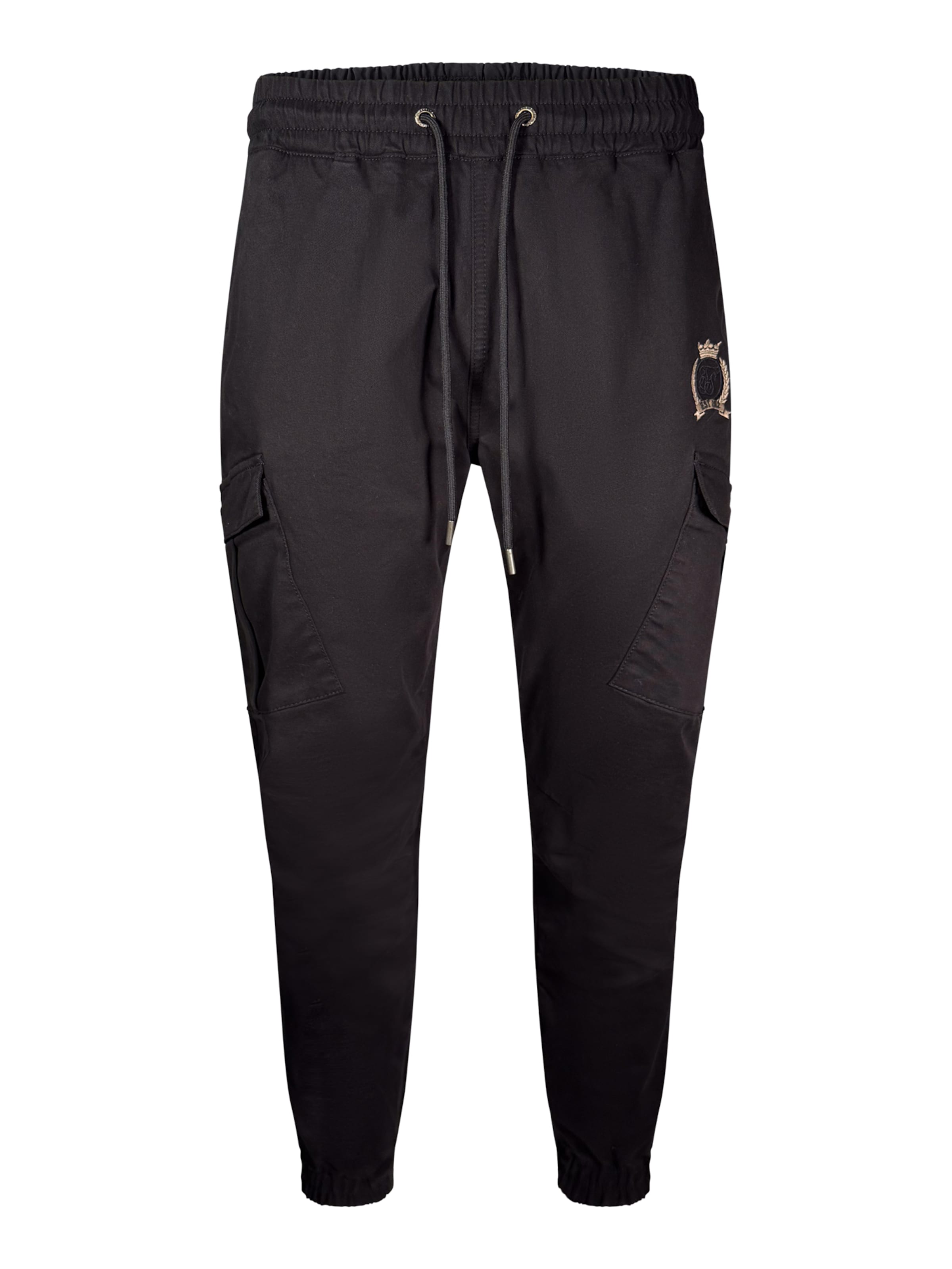 Tapered Pantaloni cargo di SikSilk in nero: frontale