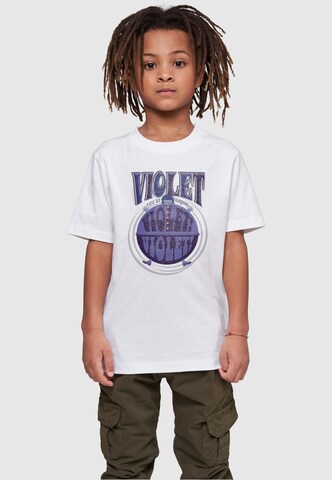 ABSOLUTE CULT T-Shirt 'Willy Wonka - Violet Turning Violet' in Weiß: predná strana