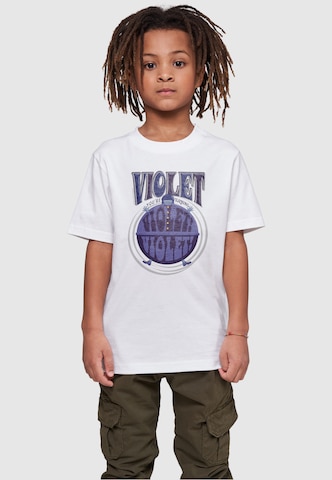 ABSOLUTE CULT Shirt 'Willy Wonka - Violet Turning Violet' in Wit: voorkant
