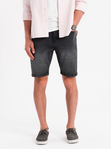 Ombre Regular Jeans in Zwart: voorkant