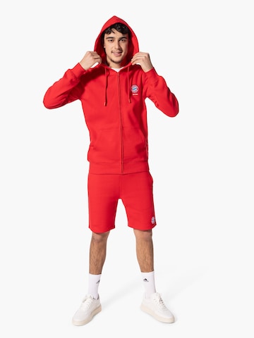 FC BAYERN MÜNCHEN Athletic Zip-Up Hoodie 'Essential' in Red