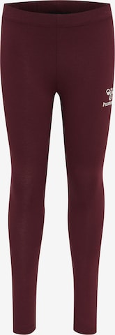 Skinny Pantalon de sport 'Onze' Hummel en rouge : devant