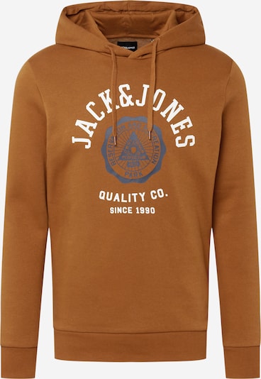 XS dydžio Megztinis be užsegimo iš JACK & JONES, spalva – melsvai pilka / tamsiai ruda / balta, Prekių apžvalga