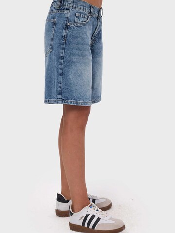 IT'S BASIC Baggy Jeans 'ELASTICATED BAGGY DENIM SHORT' in Blauw