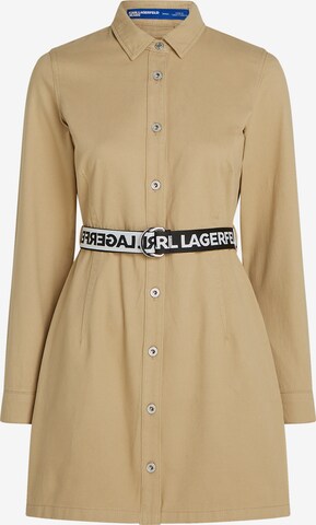 KARL LAGERFELD JEANS Shirt Dress in Brown: front