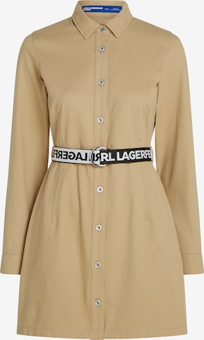 KARL LAGERFELD JEANS Skjortklänning i brun: framsida