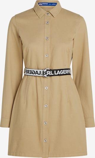 KARL LAGERFELD JEANS Sukienka koszulowa w kolorze cappuccino / czarny / białym, Podgląd produktu