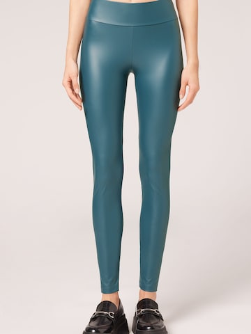 CALZEDONIA Skinny Leggings in Blue: front