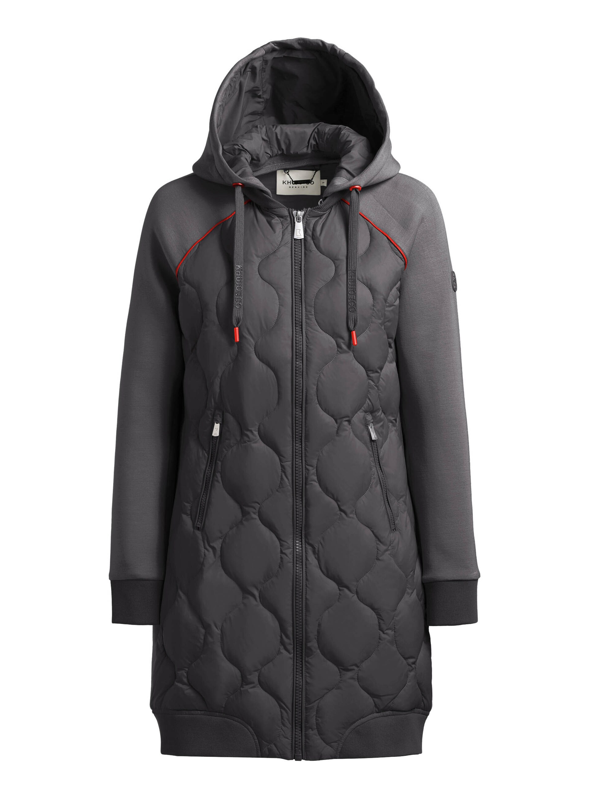 khujo Mantel 'Nora' in Grau: Vorderseite