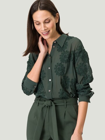 Camicia da donna di zero in verde: frontale