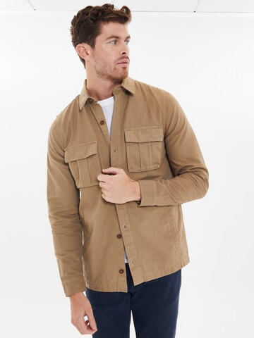 Threadbare Regular Fit Jacke in Braun: Vorderseite