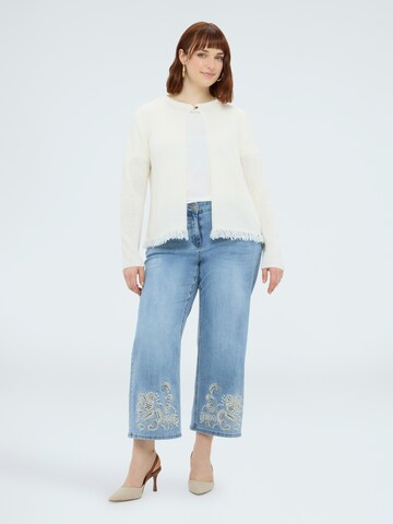 Cardigan Fiorella Rubino en blanc