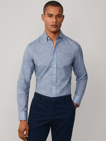 Coupe regular Chemise Hackett London en bleu : devant