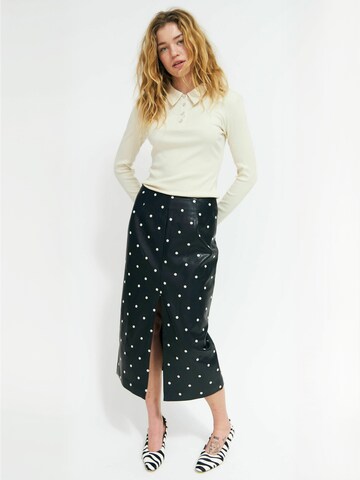 Crās Skirt ' Lunacras ' in Schwarz: Vorderseite