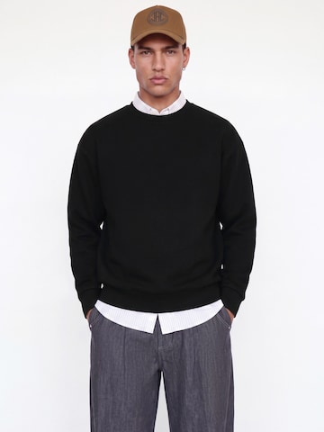 JACK & JONES Sweatshirt 'JACOLLIE' in Zwart: voorkant