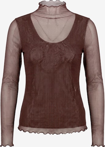 zero Langarm-Shirt mit Muster in Beige: Vorderseite