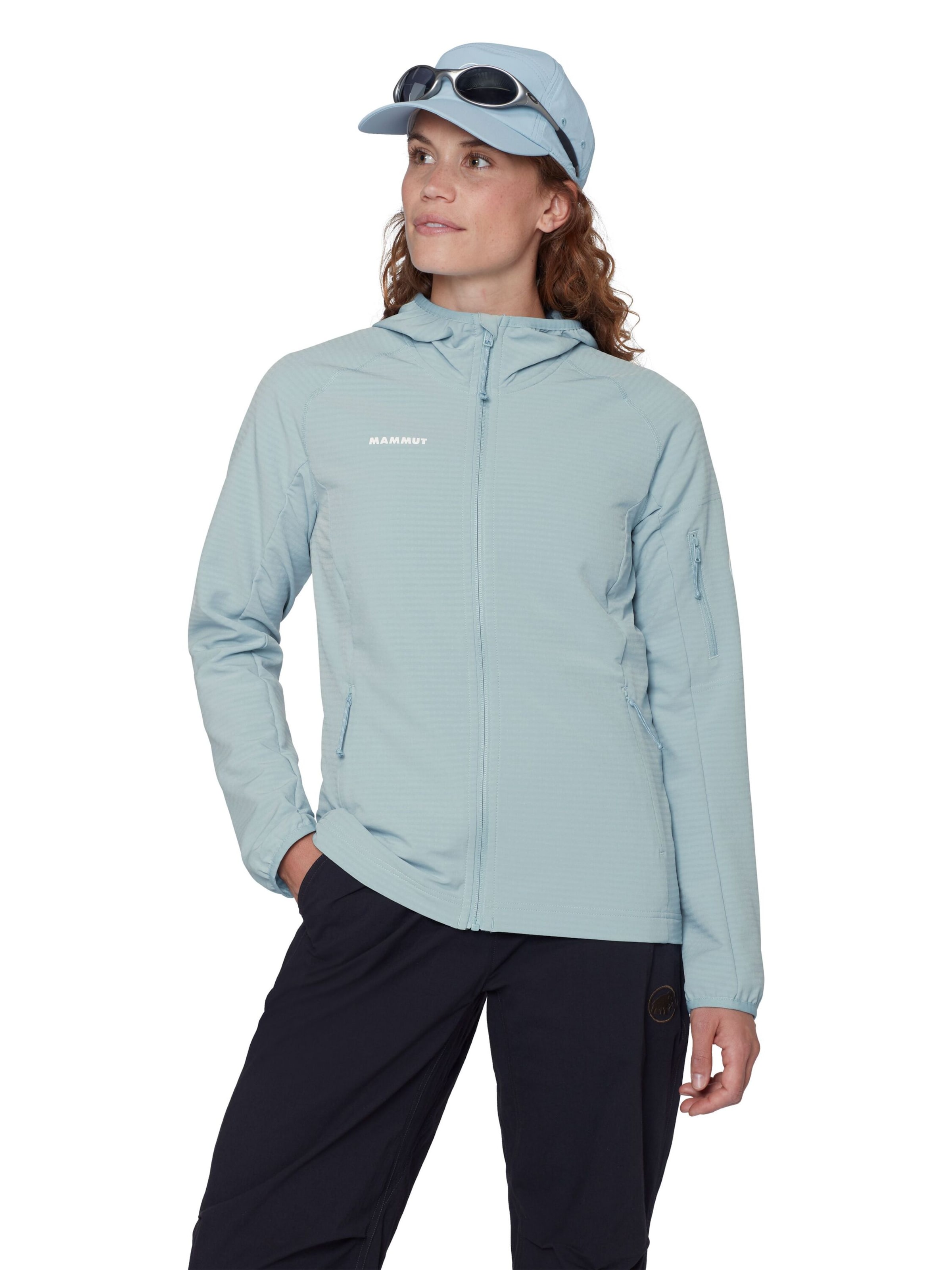 MAMMUT Athletic Fleece Jacket 'Madris' in Blue: front