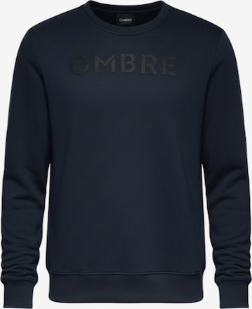 Sweat-shirt Ombre en bleu : devant