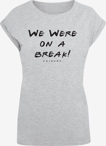ABSOLUTE CULT Shirt 'Friends - We Were On A Break' in Grey: front