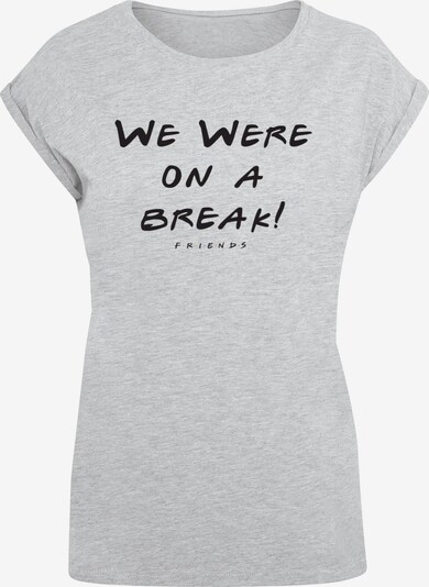 ABSOLUTE CULT T-shirt 'Friends - We Were On A Break' en gris chiné / noir, Vue avec produit