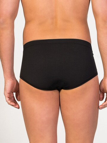 Slip 'Saturno Soya fly Front Brief' di zd ZERO DEFECTS in nero