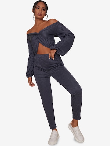 Chi Chi London Loungewear in Blue: front