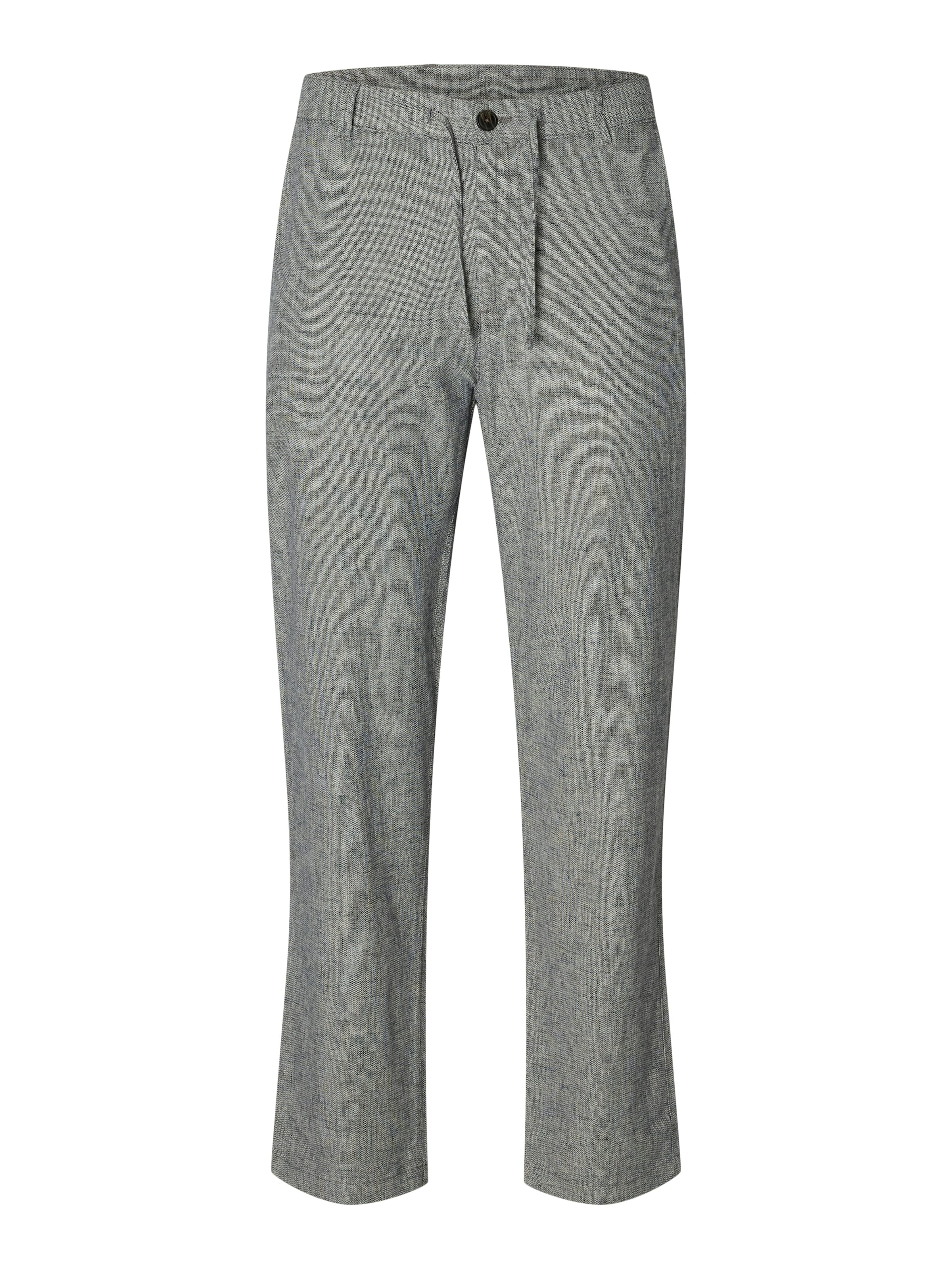 Coupe slim Pantalon chino ' Brody ' SELECTED en gris : devant