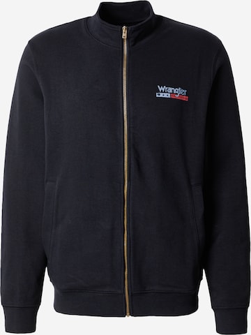 WRANGLER Sweatjacke 'FUNNEL' in Schwarz: Vorderseite
