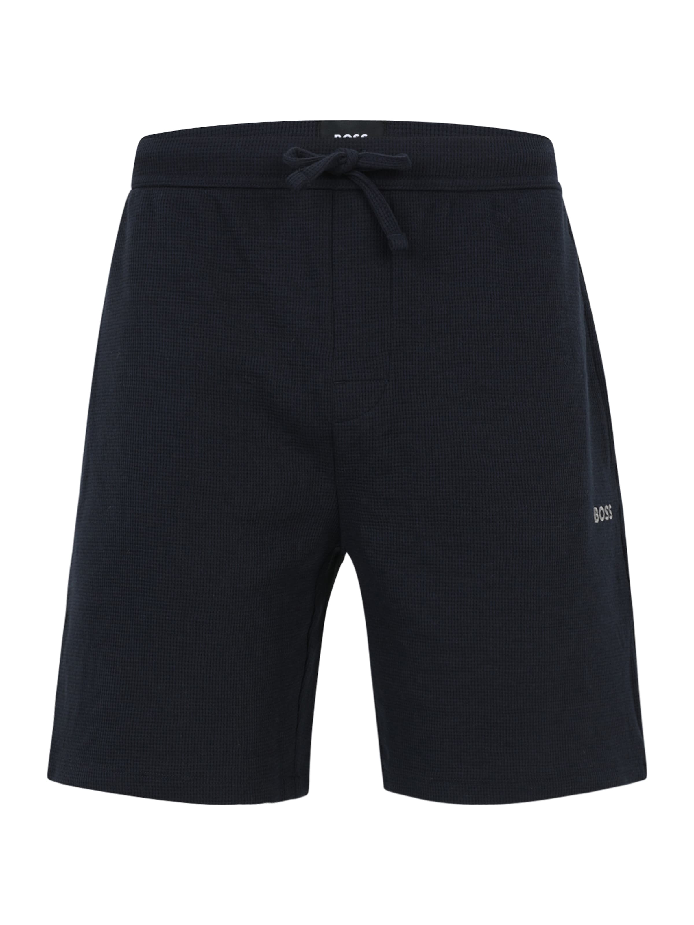 BOSS Loosefit Pyjamahousut värissä musta: etupuoli