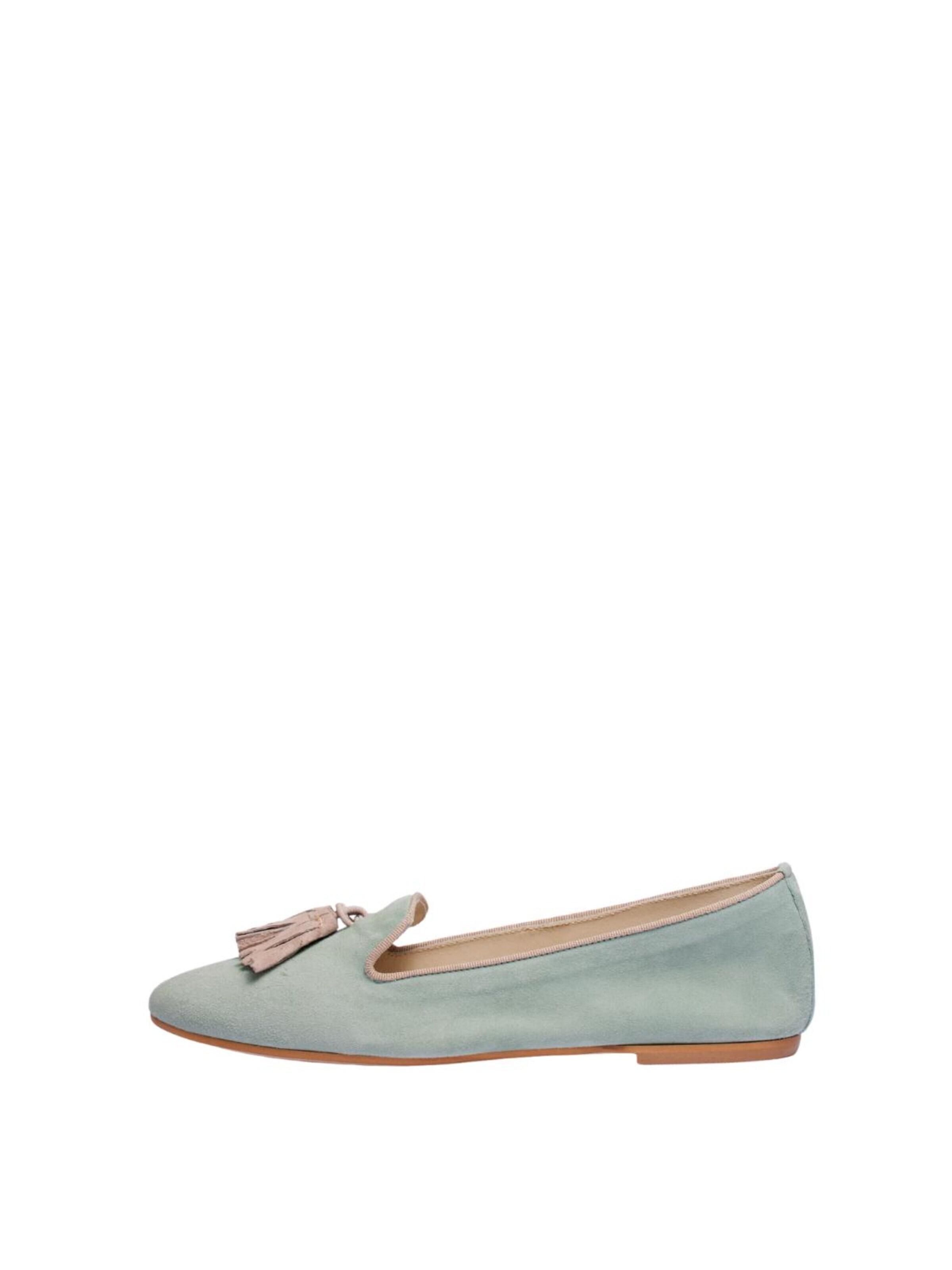 Flarelle - Sapato Slip-on 'Vellutina' em verde: frente