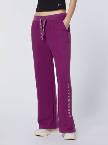 Jette Sport Loose fit Pants in Purple: front