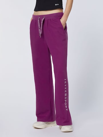 Jette Sport Loose fit Pants in Purple: front