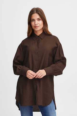 Fransa Blouse 'Misa' in Bruin: voorkant