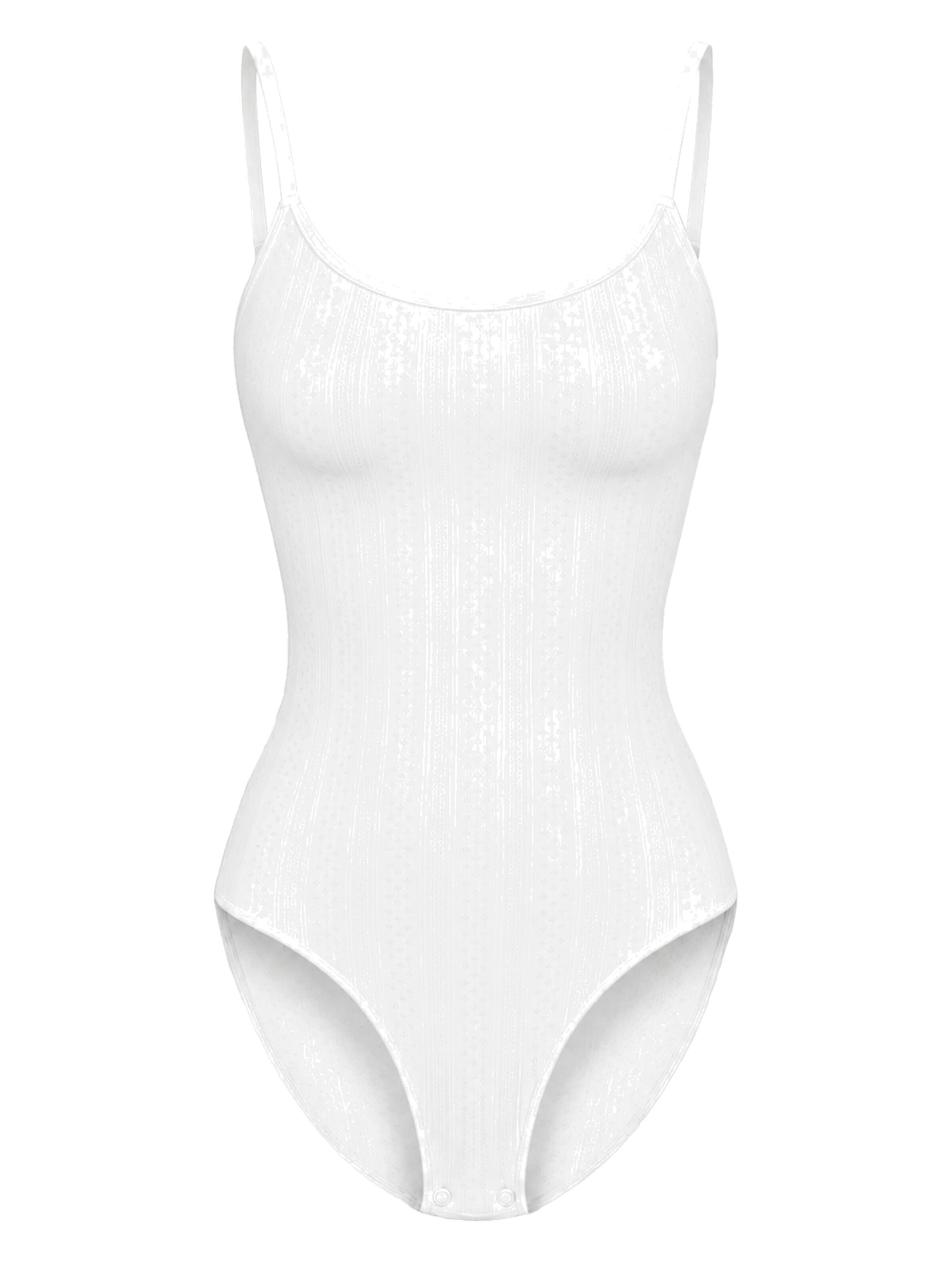 cfab - Body moldeador 'Jacquard Shapewear mit Slip' en blanco: frente