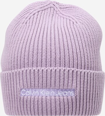 Bonnet Calvin Klein Jeans en violet : devant